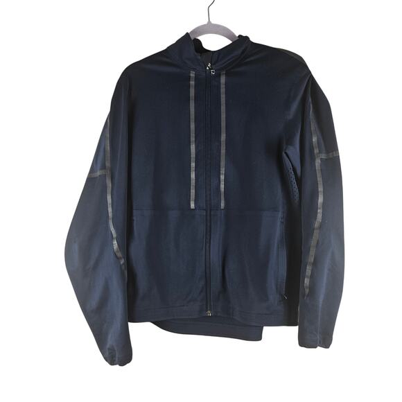 Lululemon Navy Blue Long Sleeve Stretch Warmup Full Zip Track Jacket Size Small - Picture 1 of 6